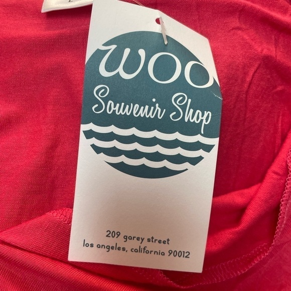 Woo Hot Pink, Pale Pink V-neck Summer Flutter Sleeve Beach Maxi Dress, NWT, L - Picture 5 of 7